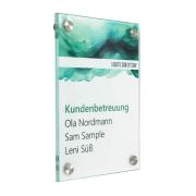 Tuerschild VITRUM B , Glasschild fuer Buero Din A5
